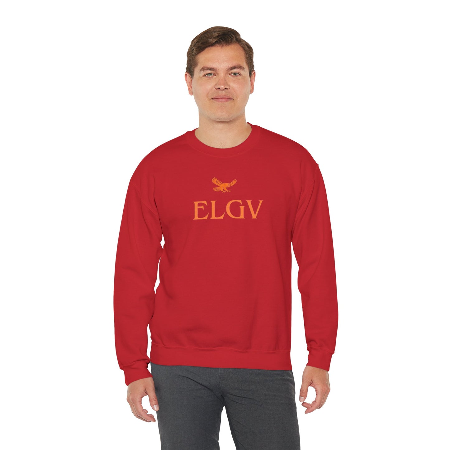 “Center ELGV logo orange” sweatshirt
