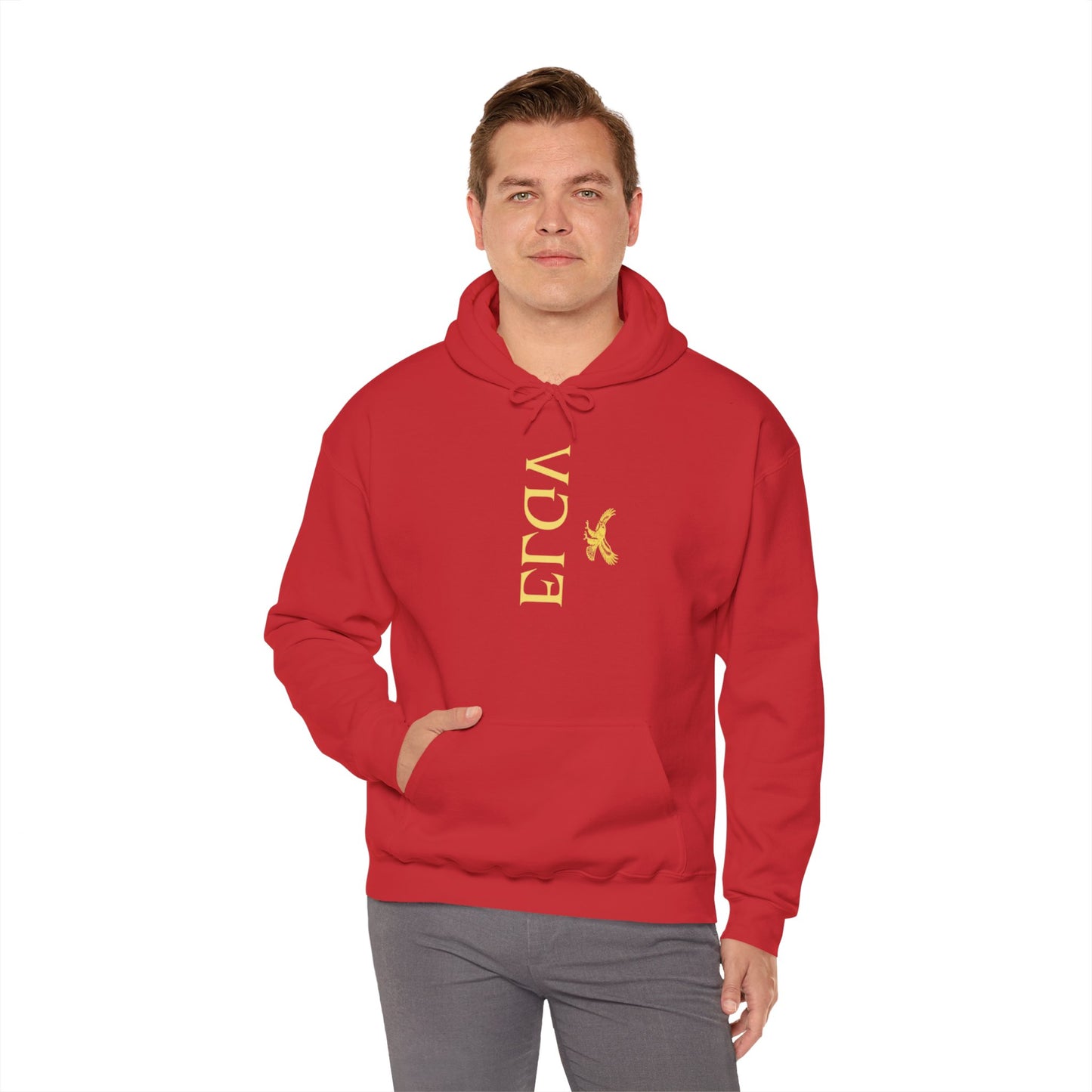 “Side ELGV logo mirror yellow” hoodie