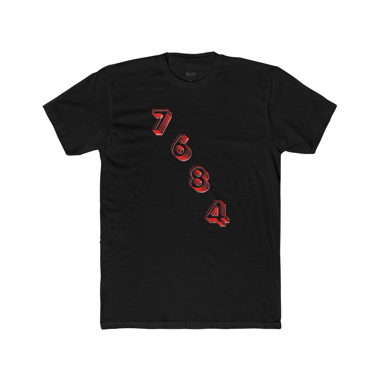 “Diagonal numerals” tee