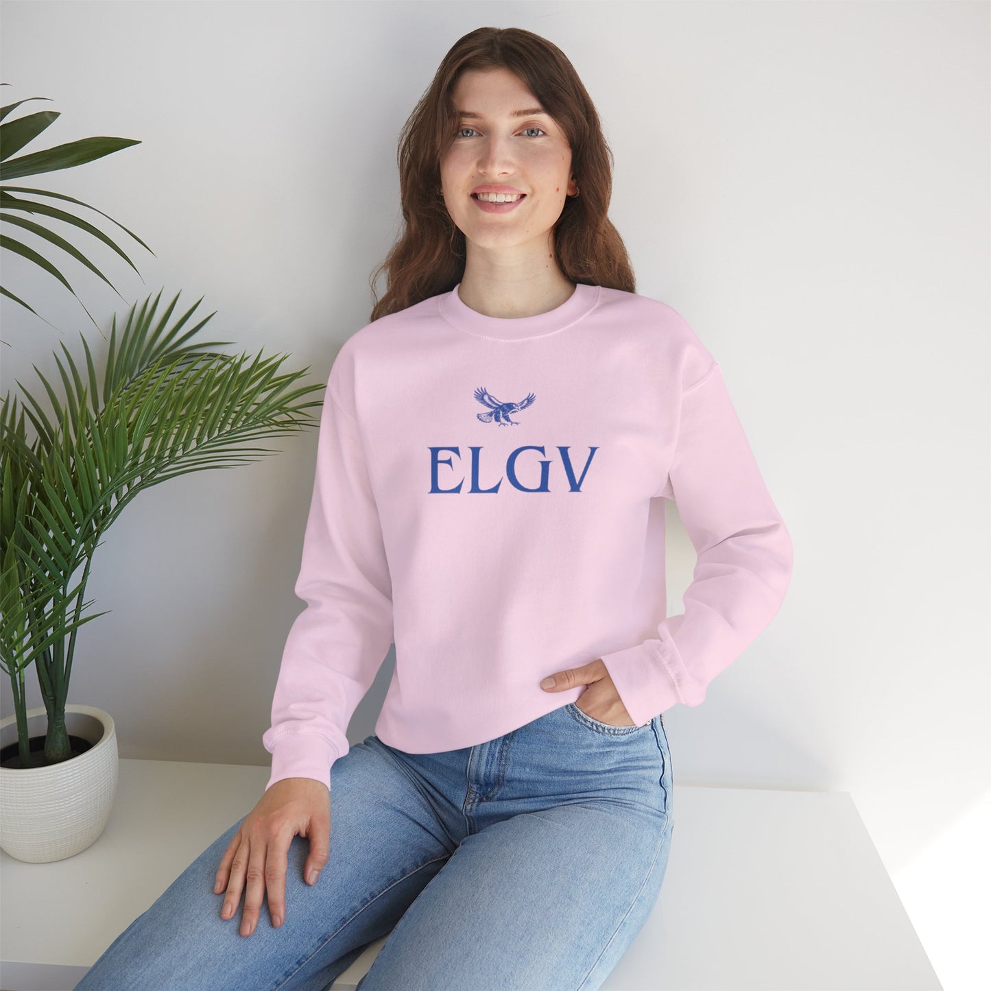 “Center ELGV logo blue” sweatshirt