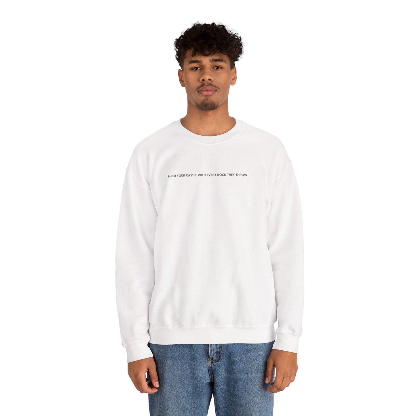 “Built from rocks they throw” sweatshirt
