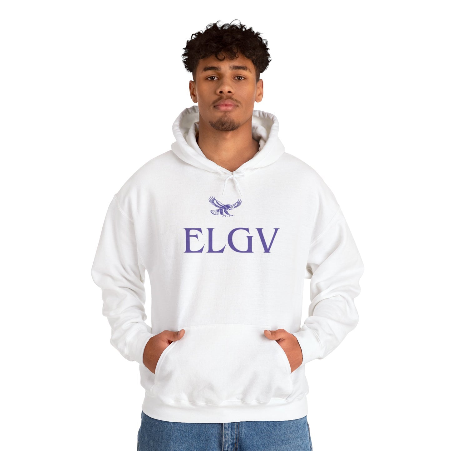 “Center ELGV logo purple” sweatshirt