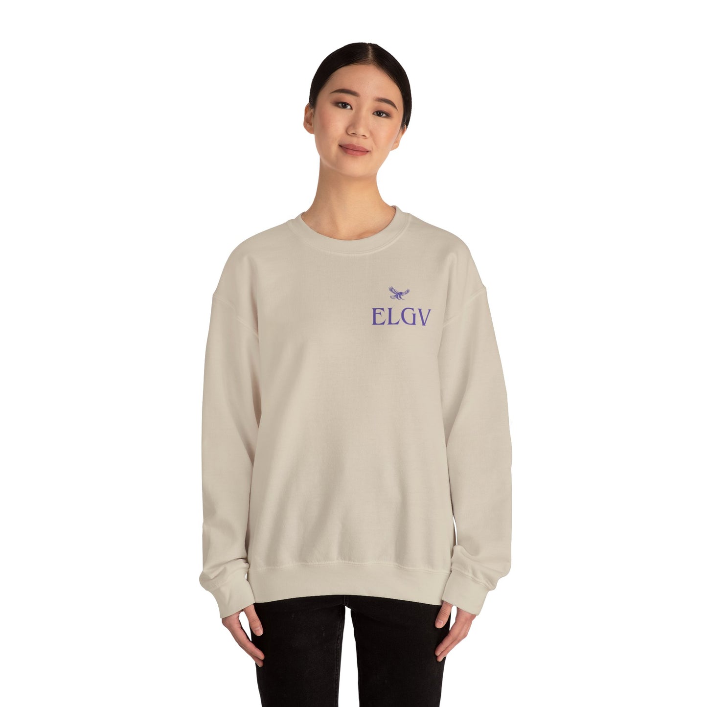 “Side ELGV logo prple” sweatshirt