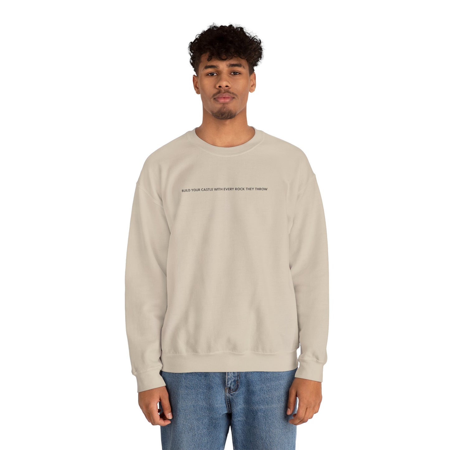 “Built from rocks they throw” sweatshirt