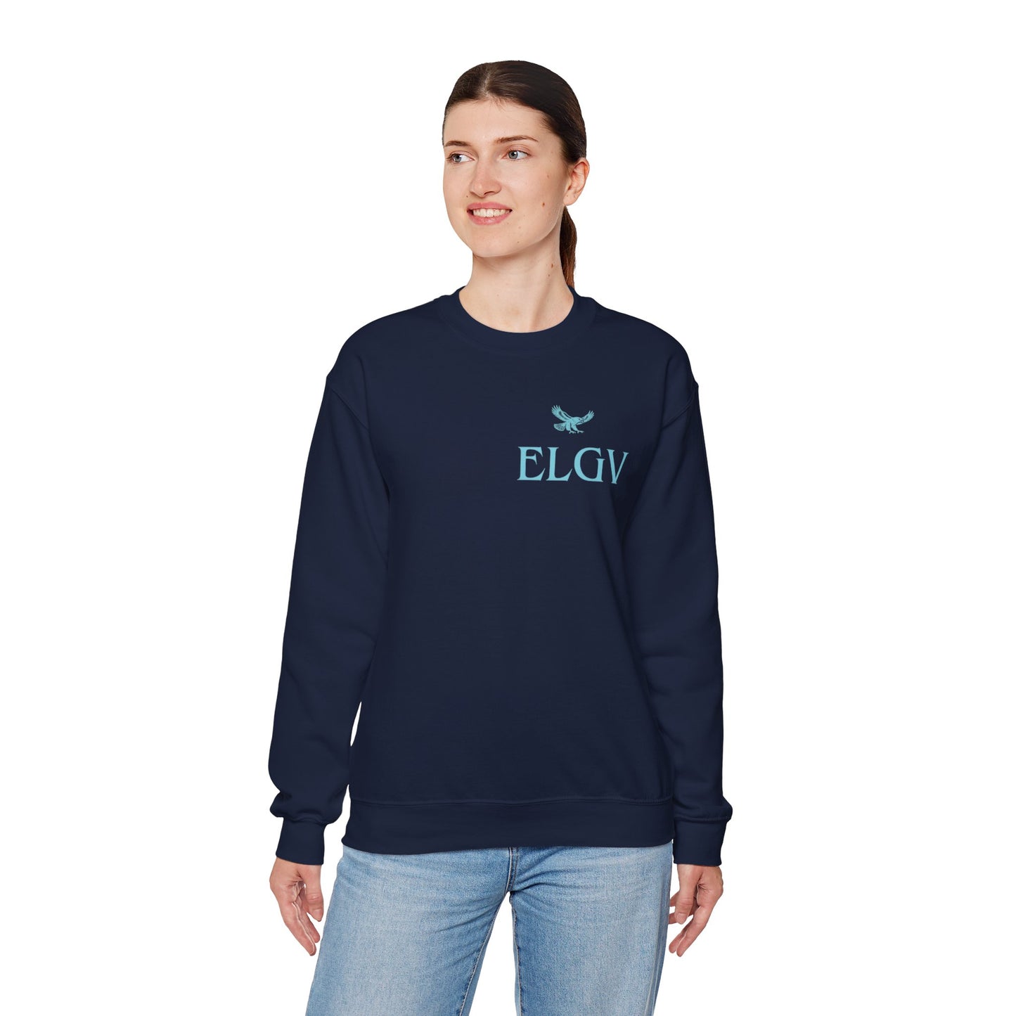 “Side ELGV logo aqua” sweatshirt