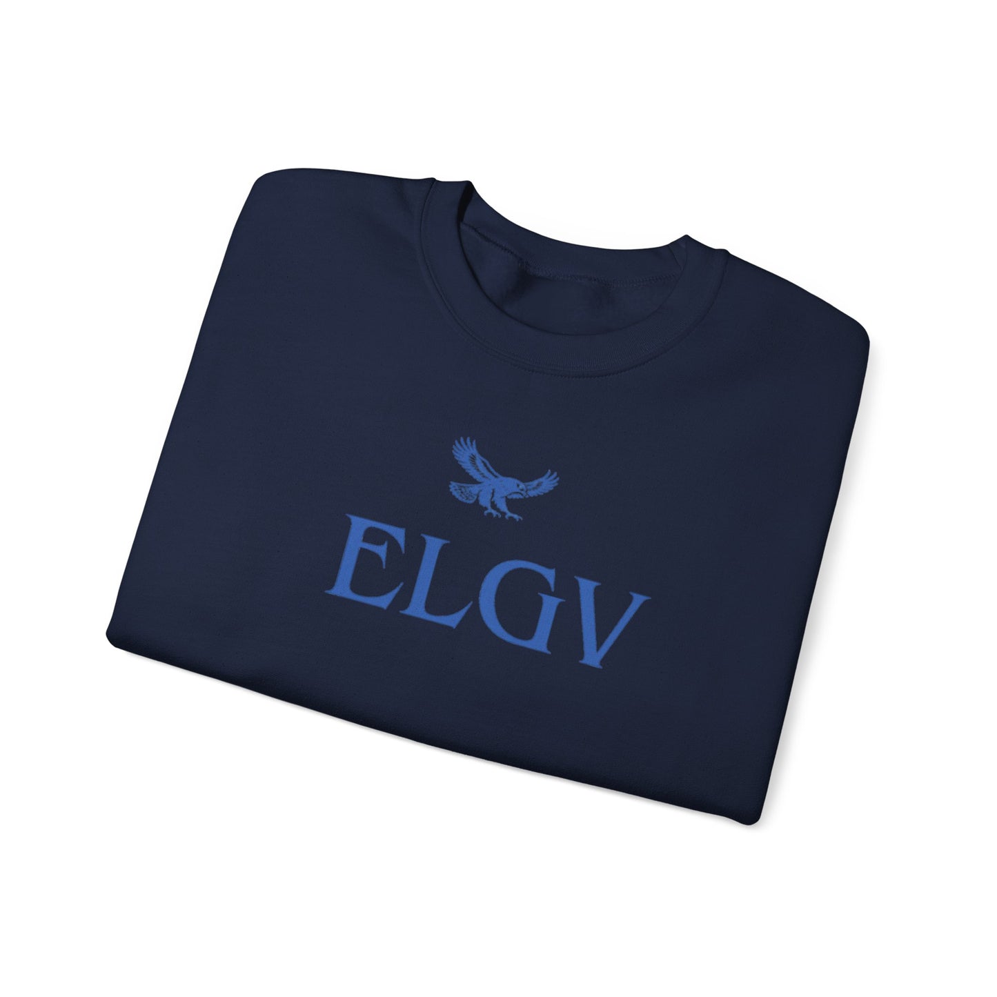 “Center ELGV logo blue” sweatshirt