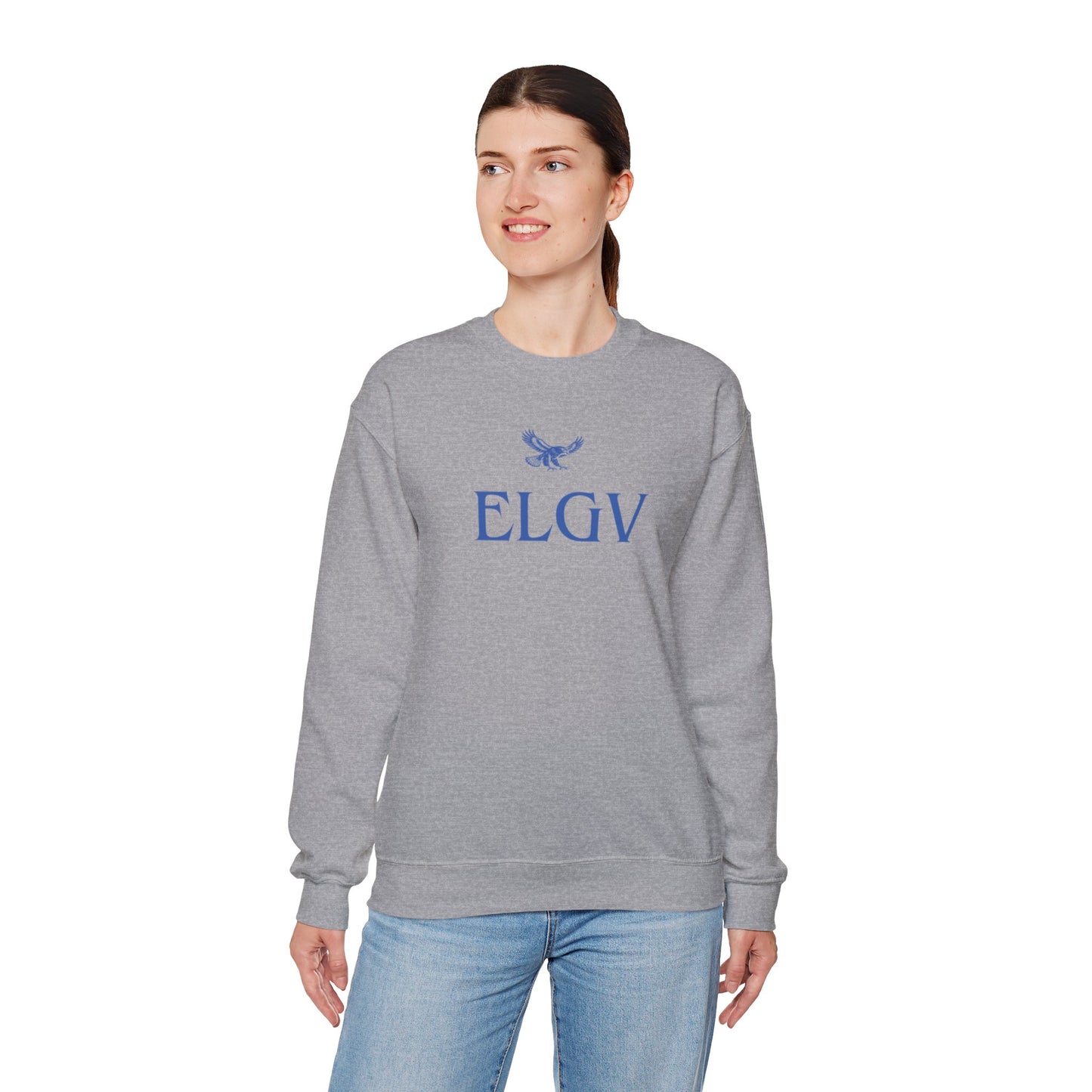 “Center ELGV logo blue” sweatshirt