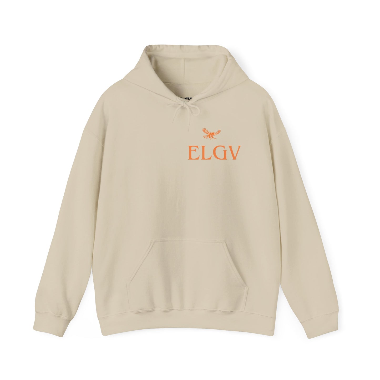 “Side ELGV logo orange” hoodie
