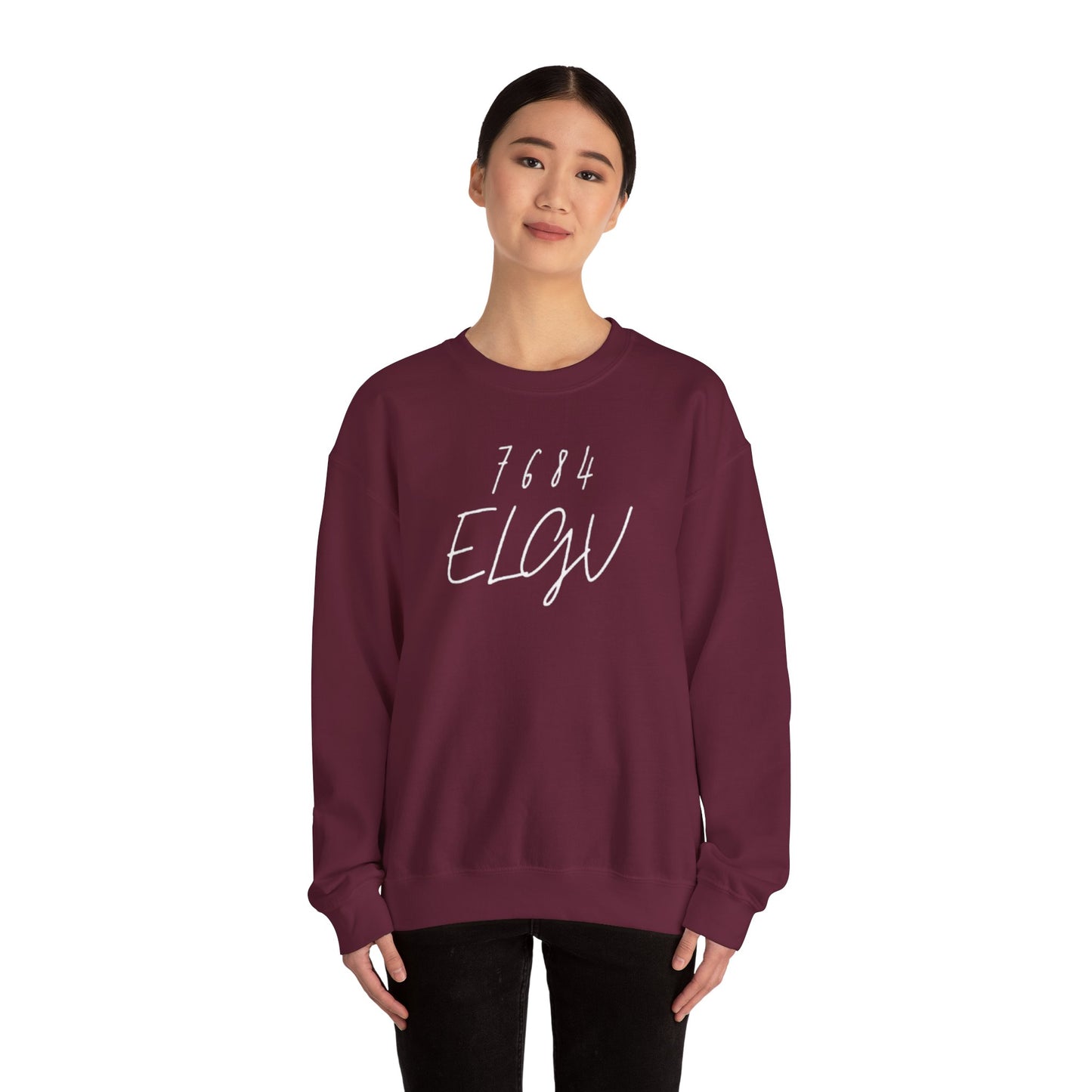 “Signature of purpose,7684” sweatshirt