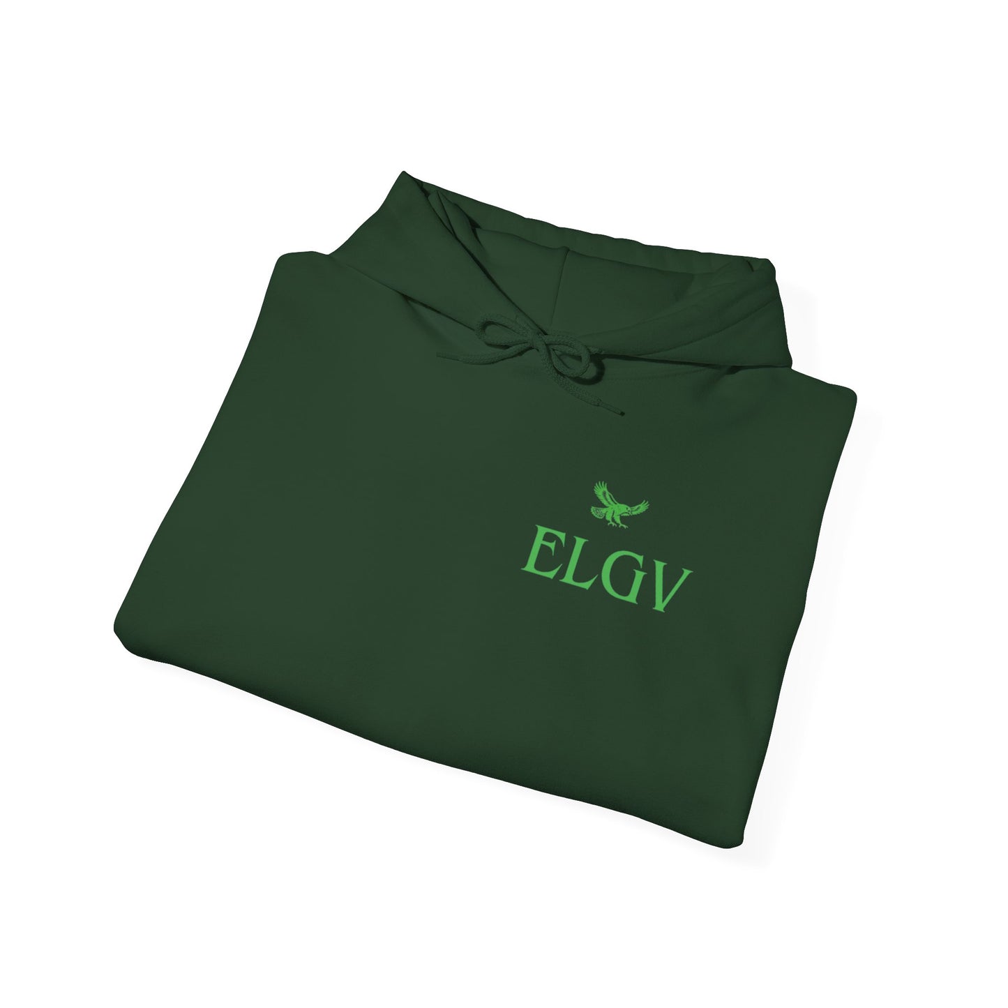 “Side ELGV logo green” hoodie