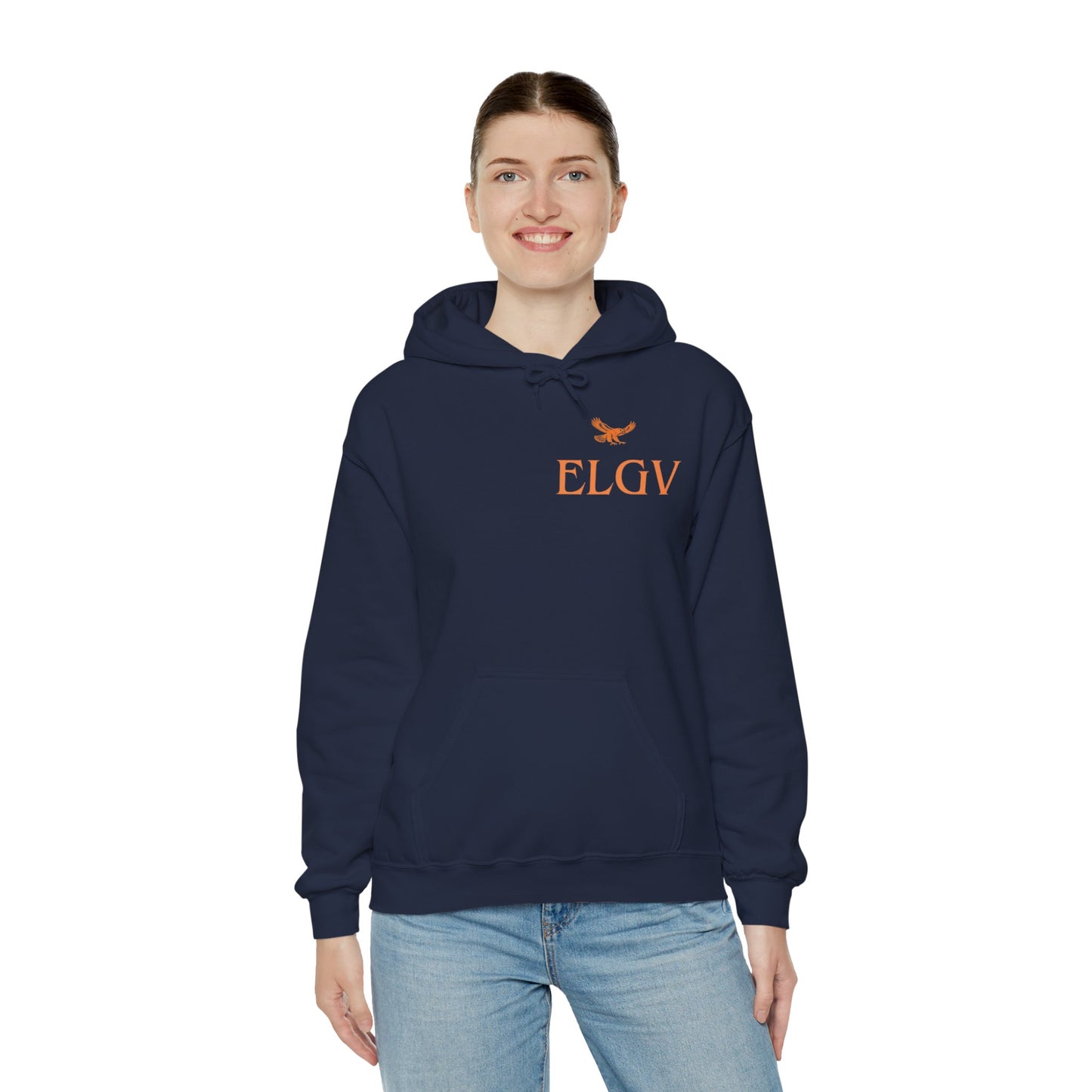 “Side ELGV logo orange” hoodie