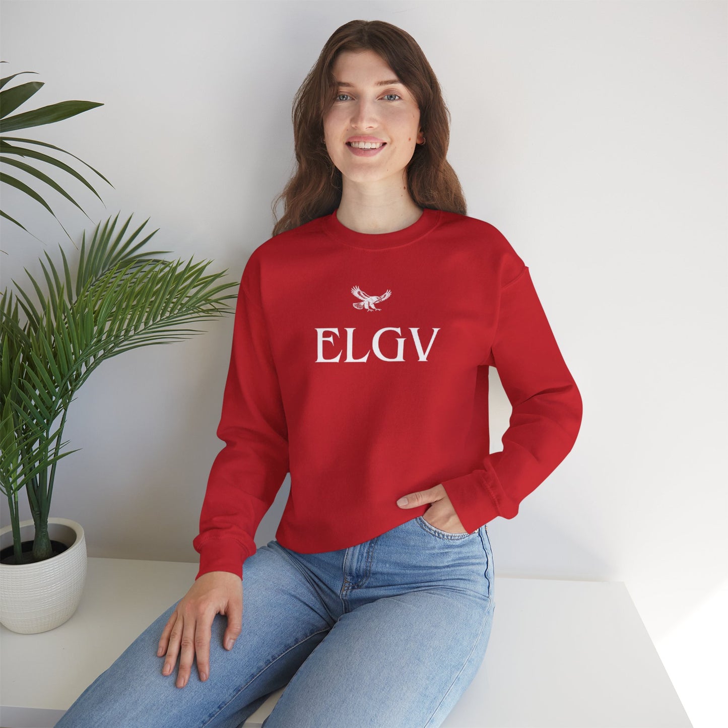“Center ELGV logo white” sweatshirt