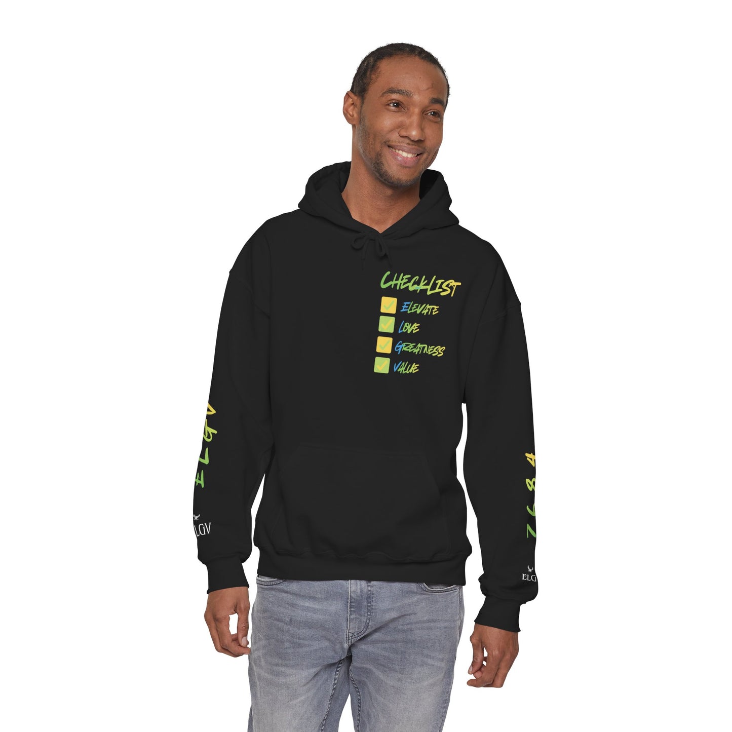 “Checklist mode, stay elevated” hoodie
