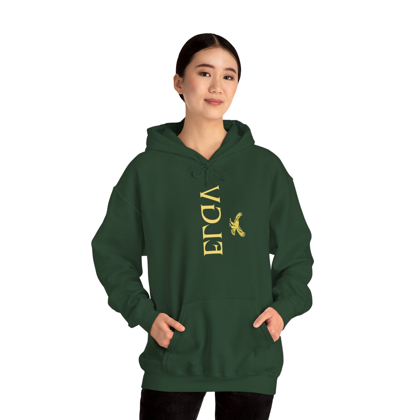 “Side ELGV logo mirror  yellow” hoodie