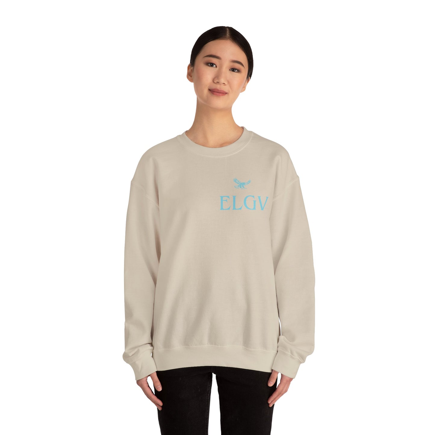 “Side ELGV logo aqua” sweatshirt