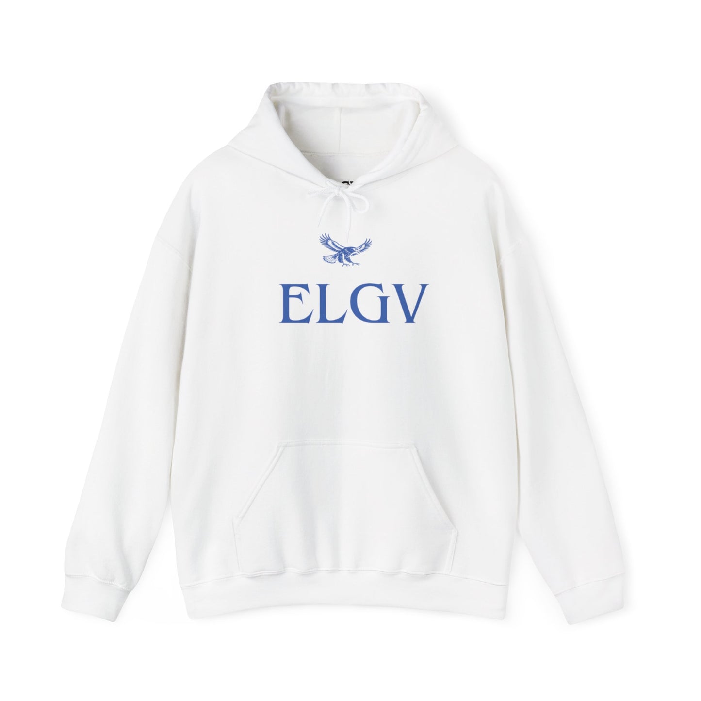“Center ELGV logo blue” hoodie