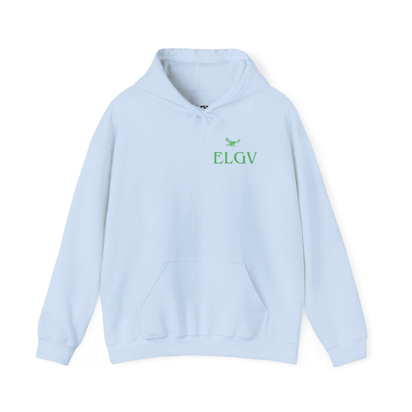 “Side ELGV logo green” hoodie