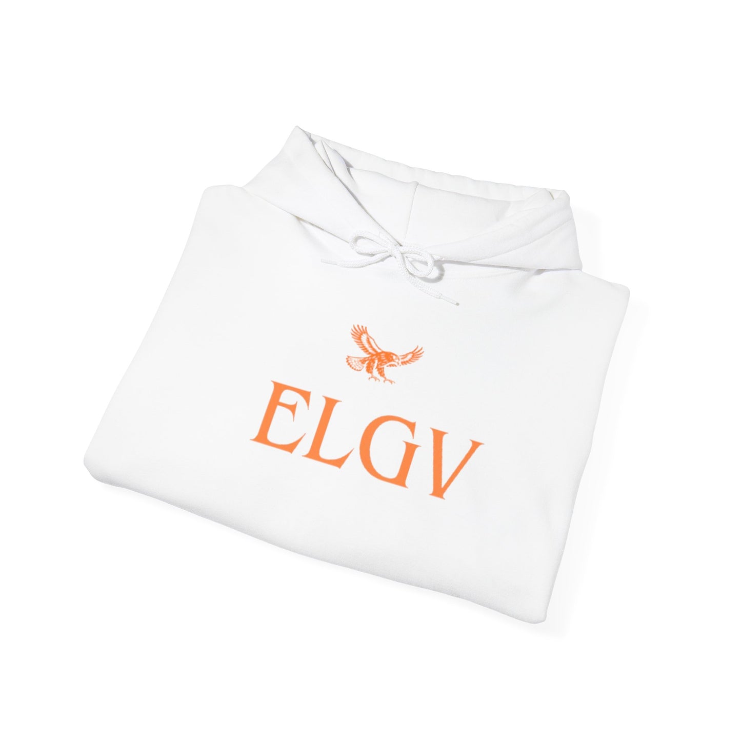 “Center ELGV logo orange” hoodie