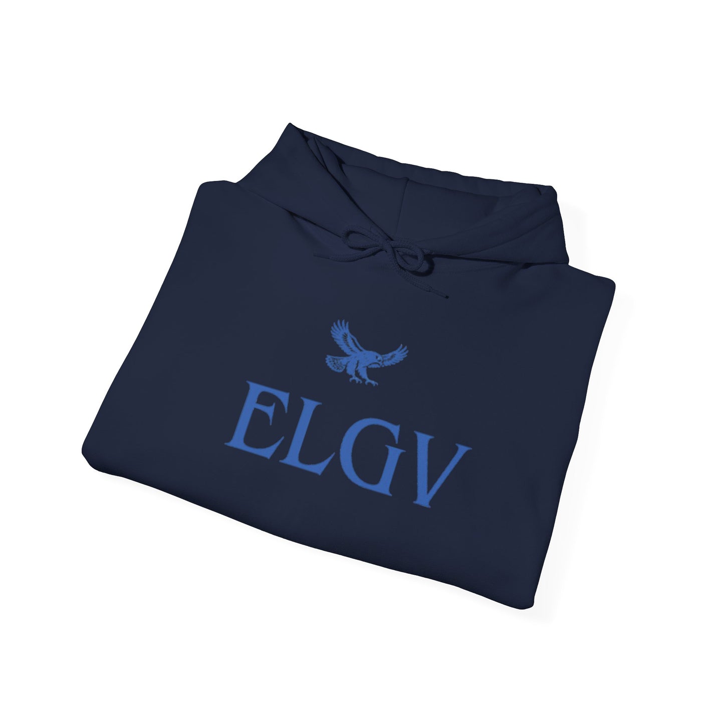 “Center ELGV logo blue” hoodie