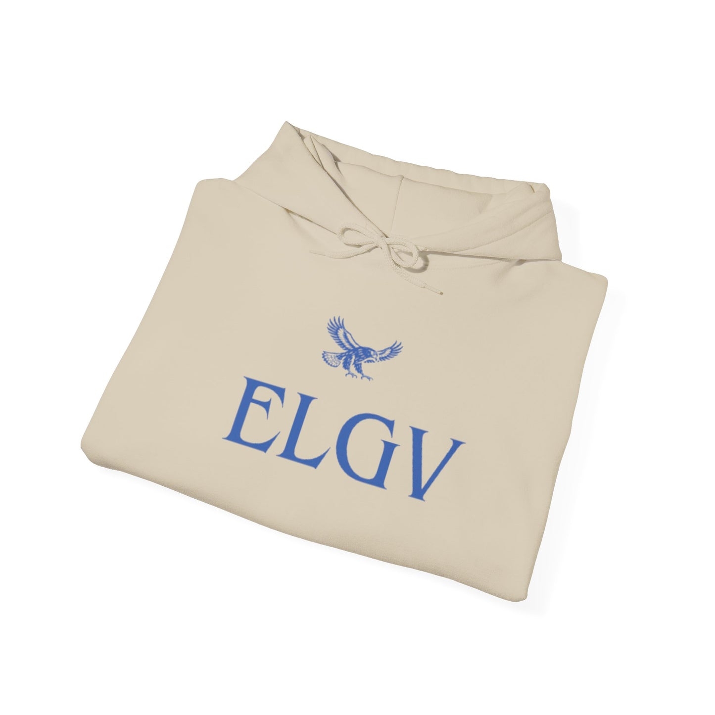 “Center ELGV logo blue” hoodie