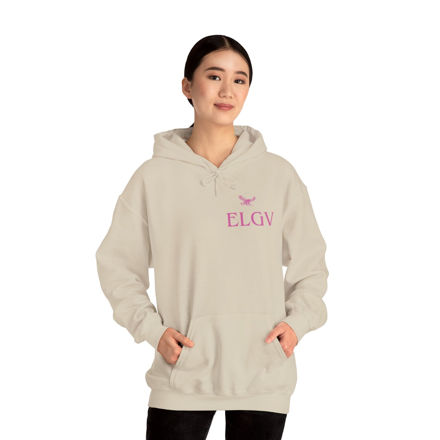“Side ELGV logo pink” hoodie