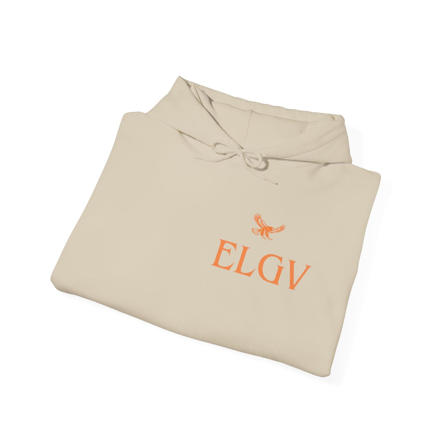 “Side ELGV logo orange” hoodie