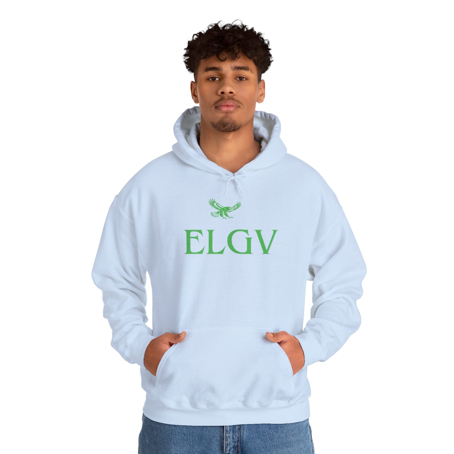 “Center ELGV logo green” hoodie