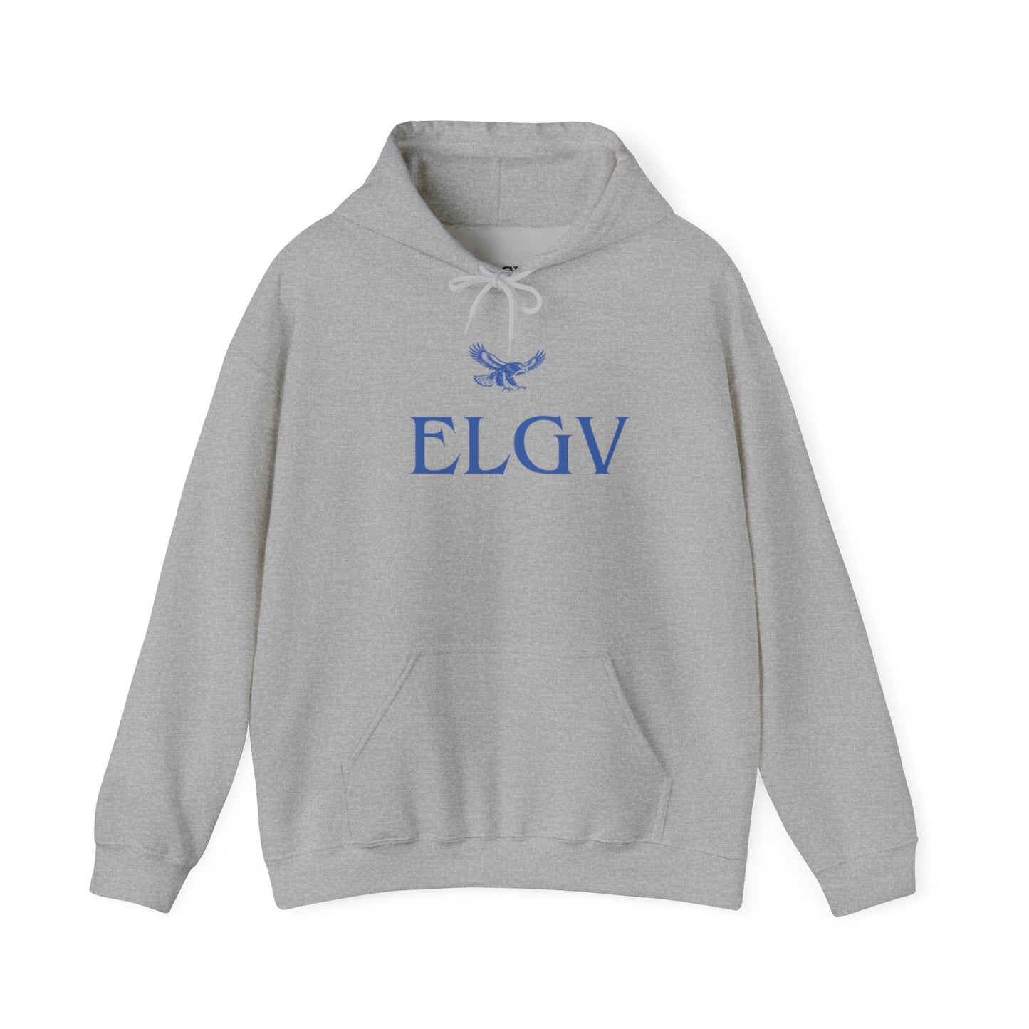 “Center ELGV logo blue” hoodie