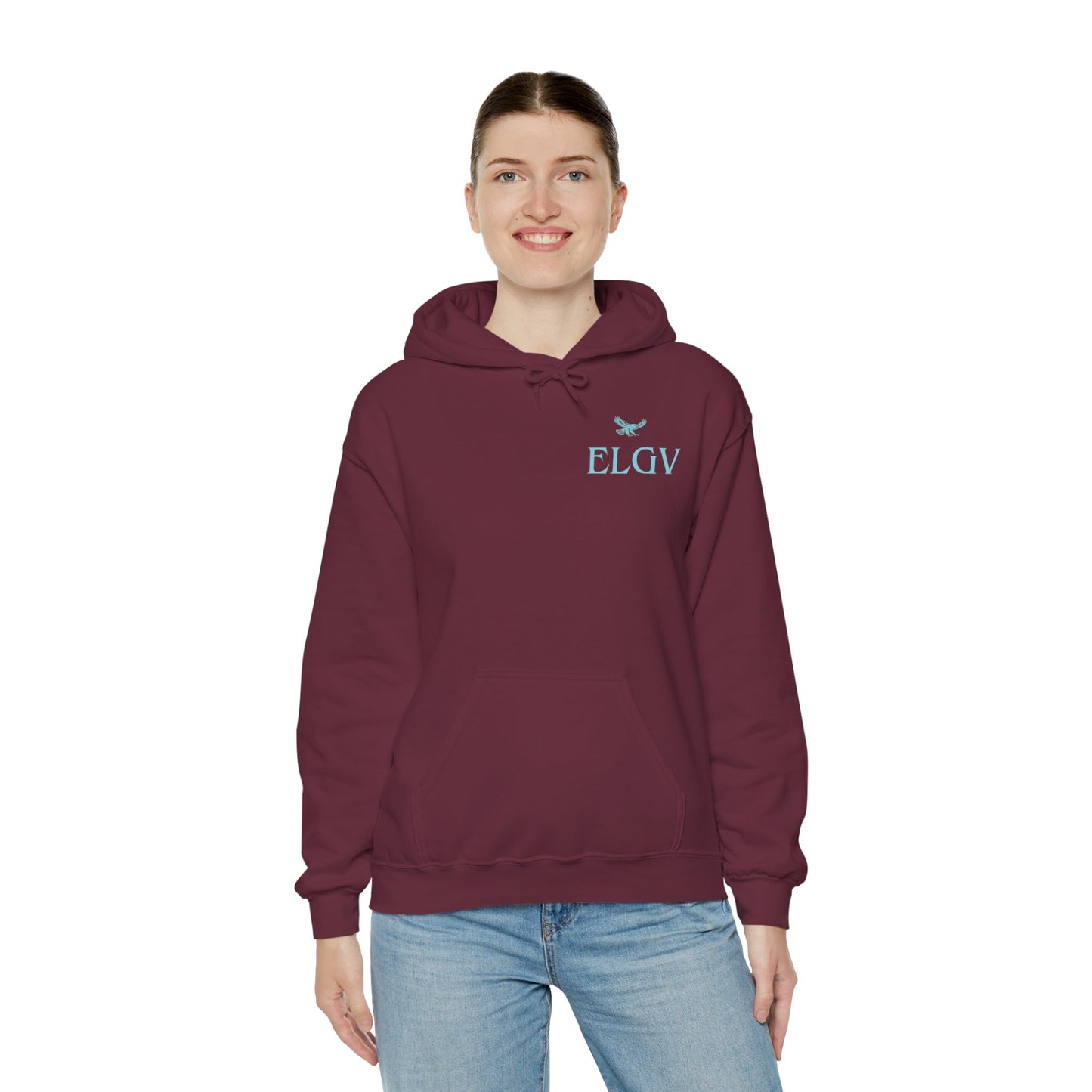 “Side ELGV logo aqua” hoodie