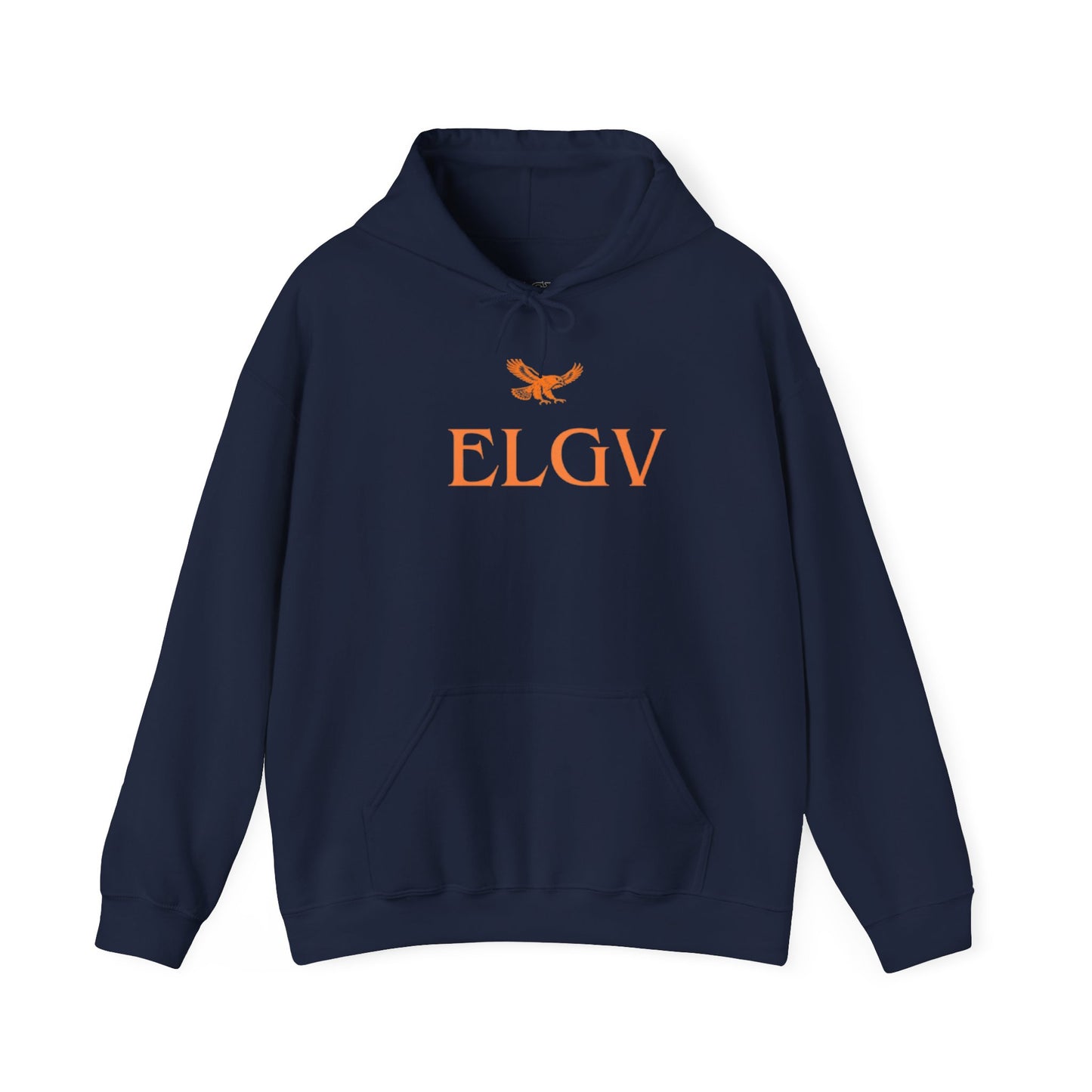 “Center ELGV logo orange” hoodie