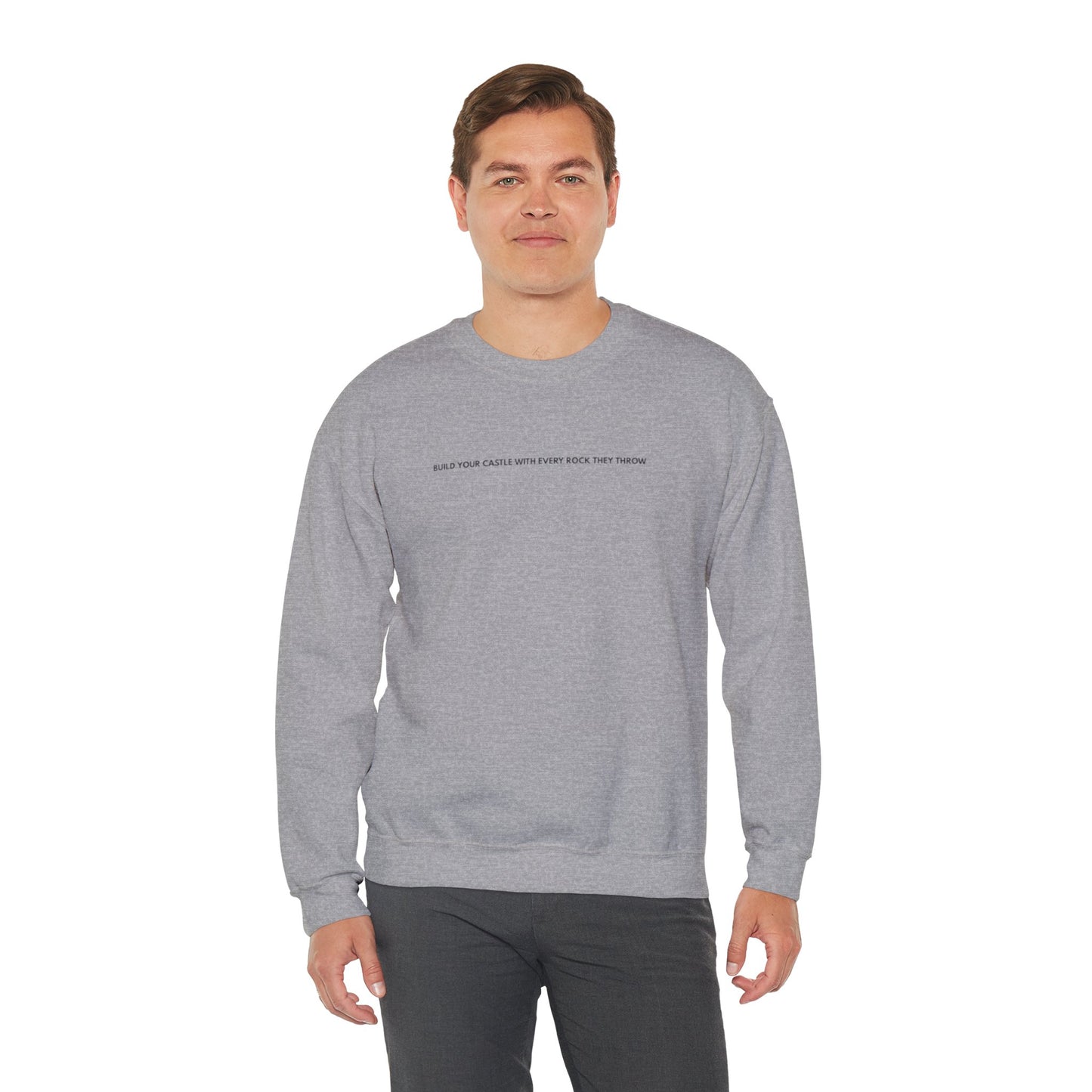 “Built from rocks they throw” sweatshirt