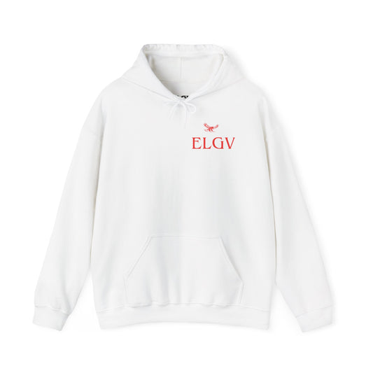 “Side ELGV logo red” hoodie