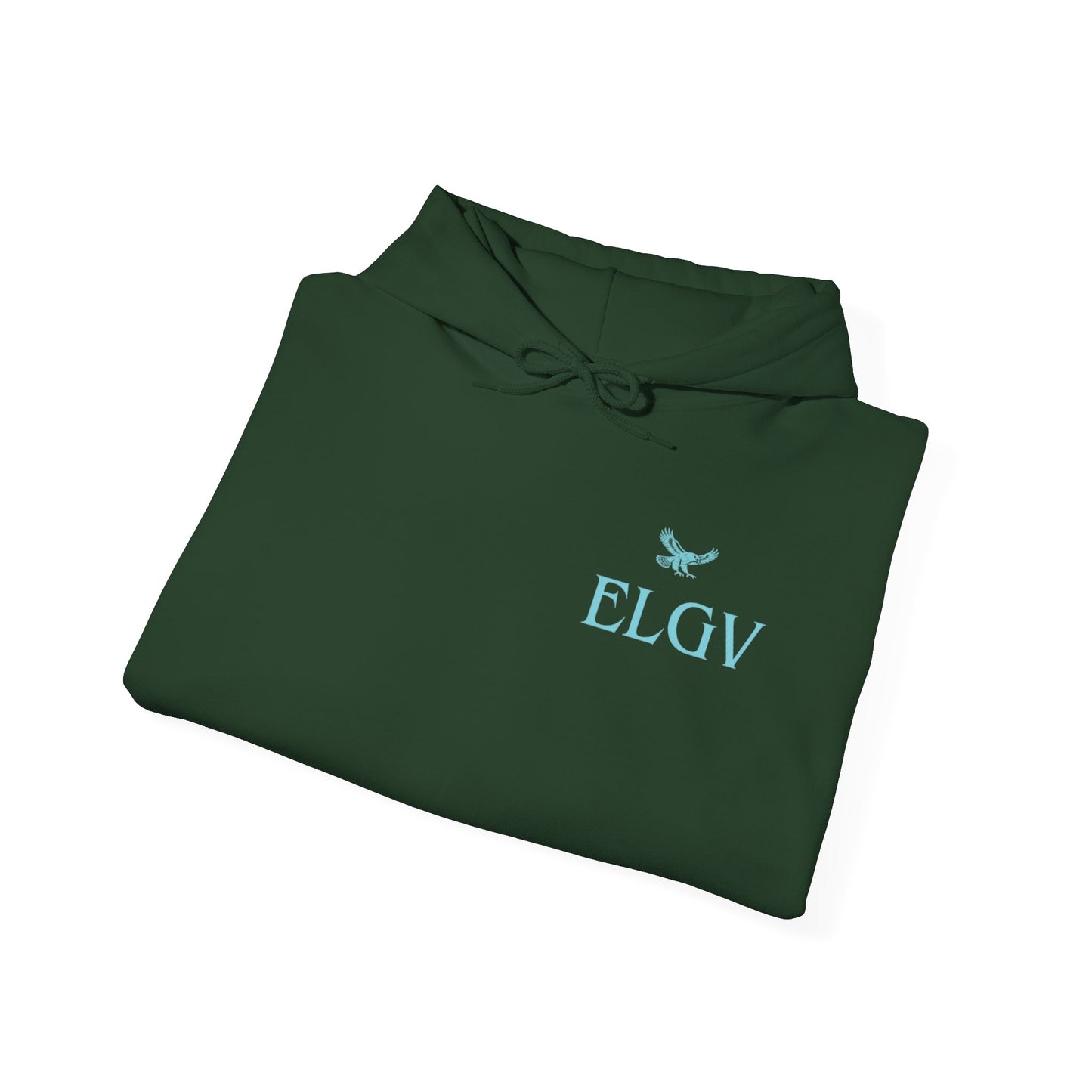 “Side ELGV logo aqua” hoodie