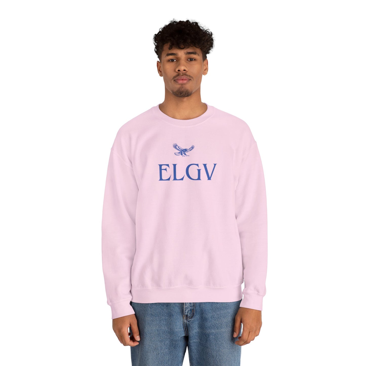 “Center ELGV logo blue” sweatshirt