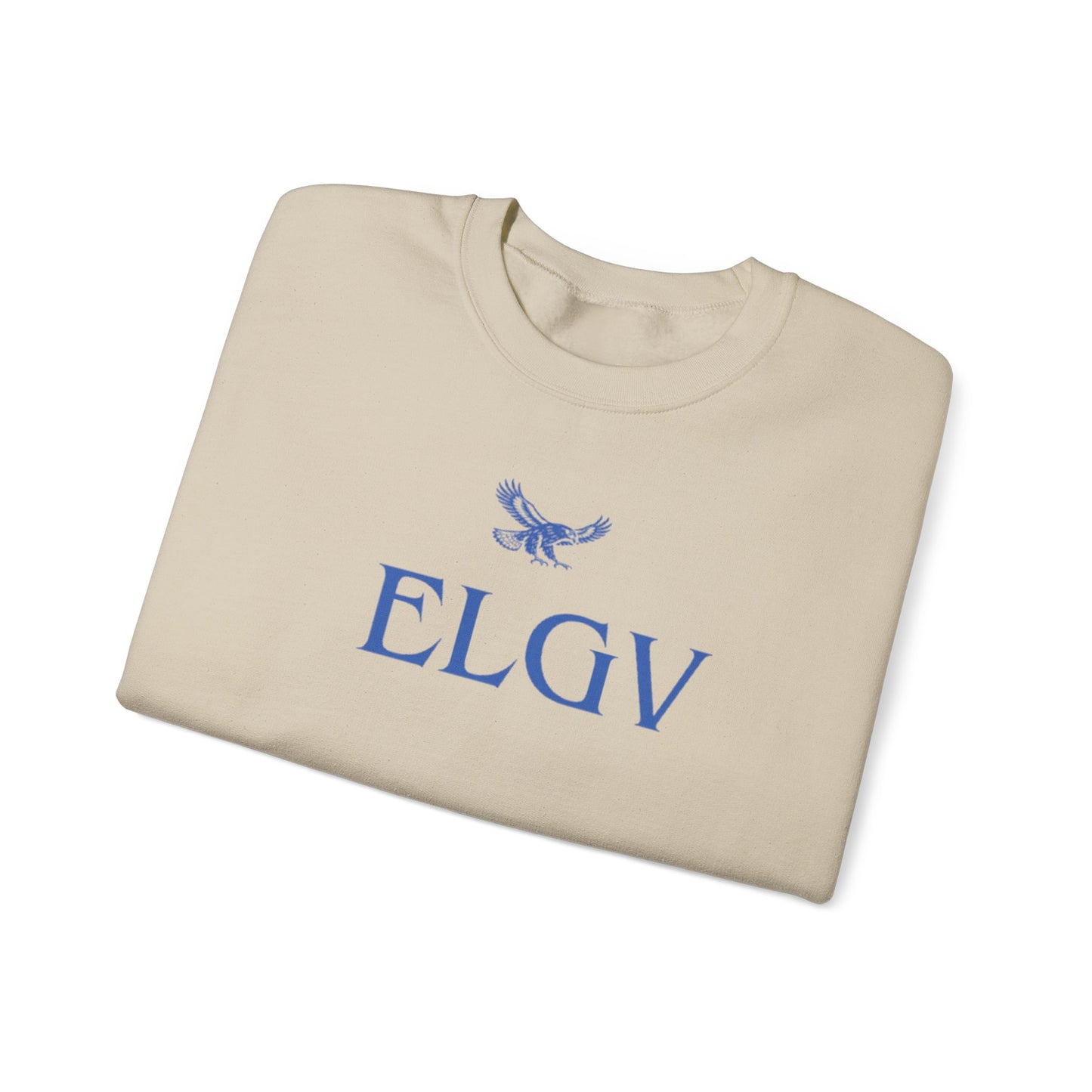“Center ELGV logo blue” sweatshirt