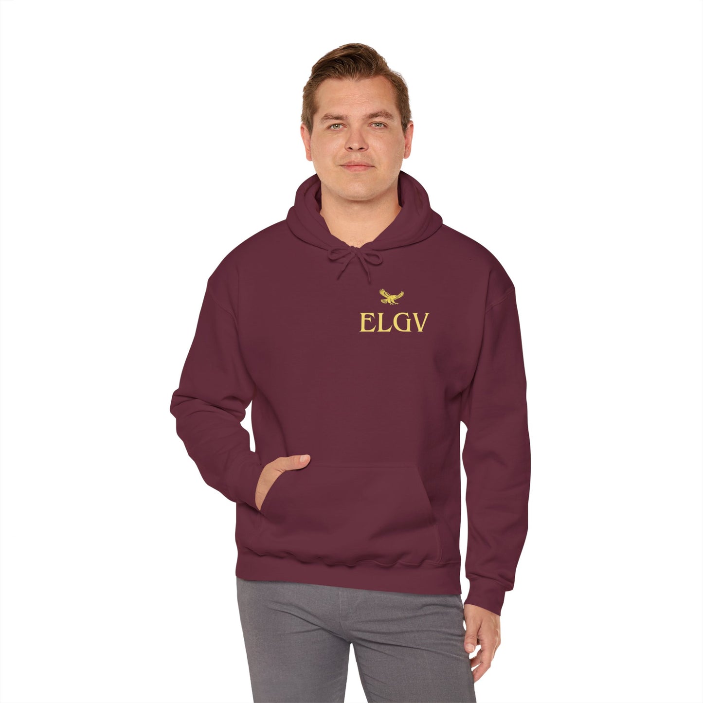 “Side ELGV logo yellow” hoodie