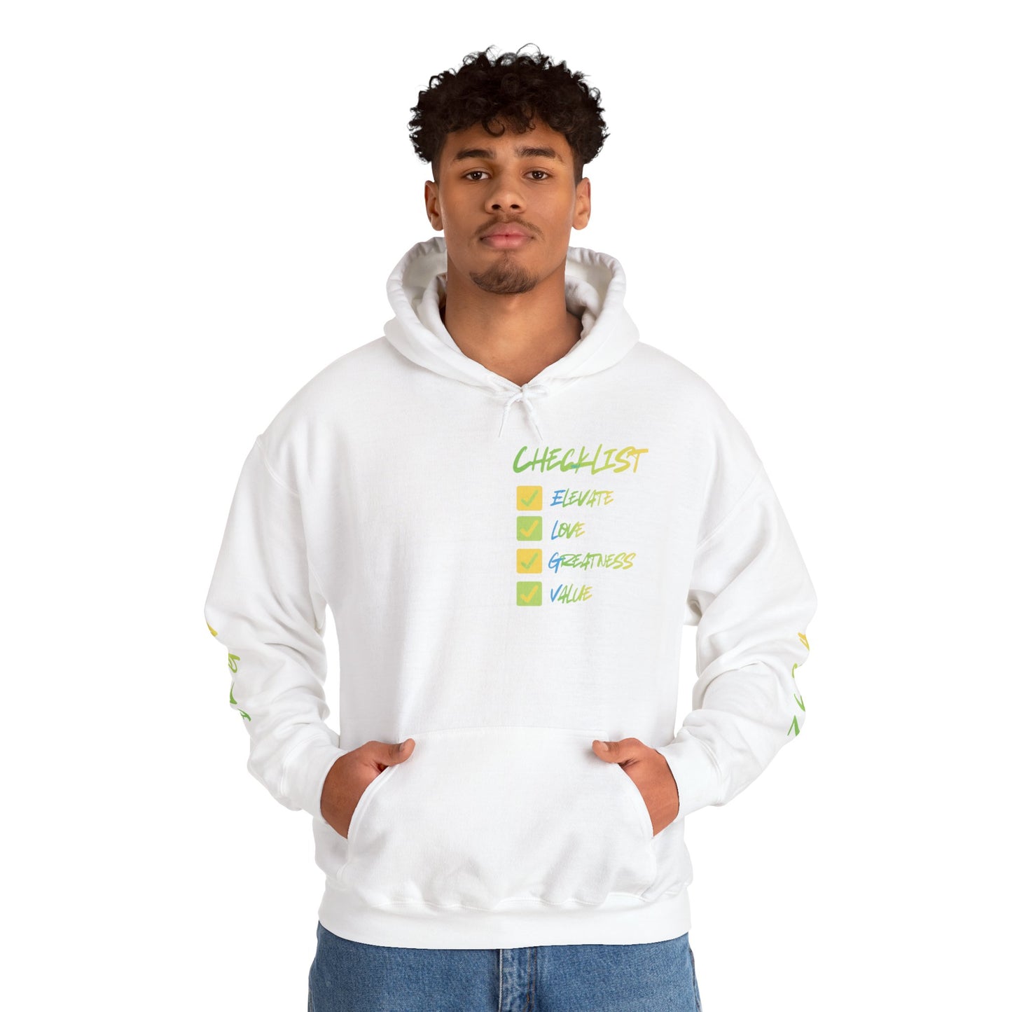 “Checklist mode, stay elevated” hoodie