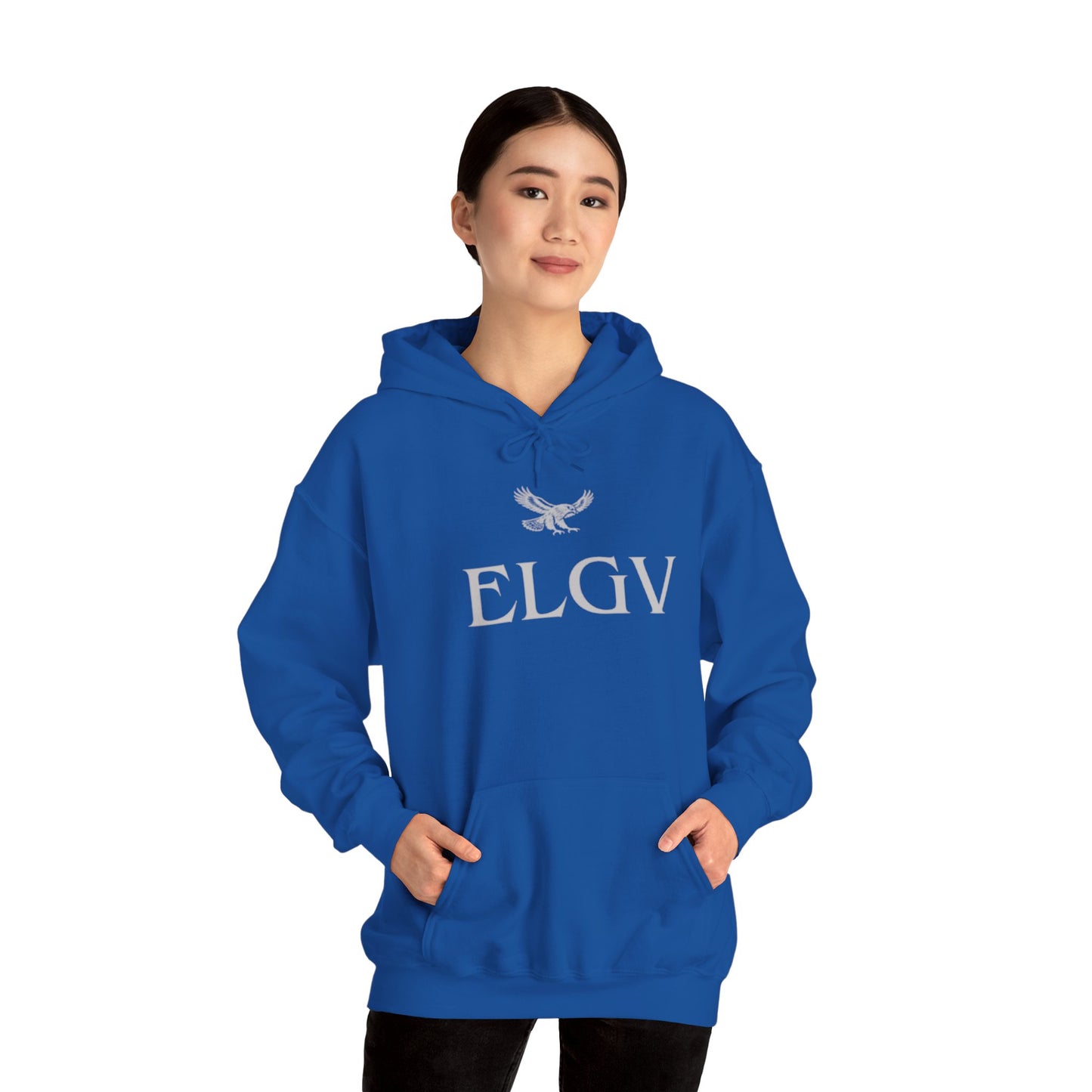 “Center ELGV logo grey” hoodie