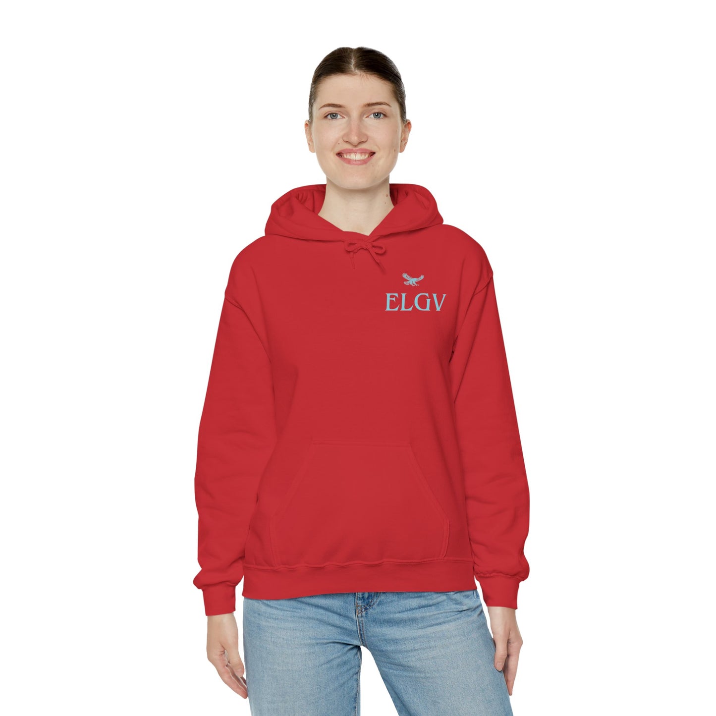 “Side ELGV logo aqua” hoodie