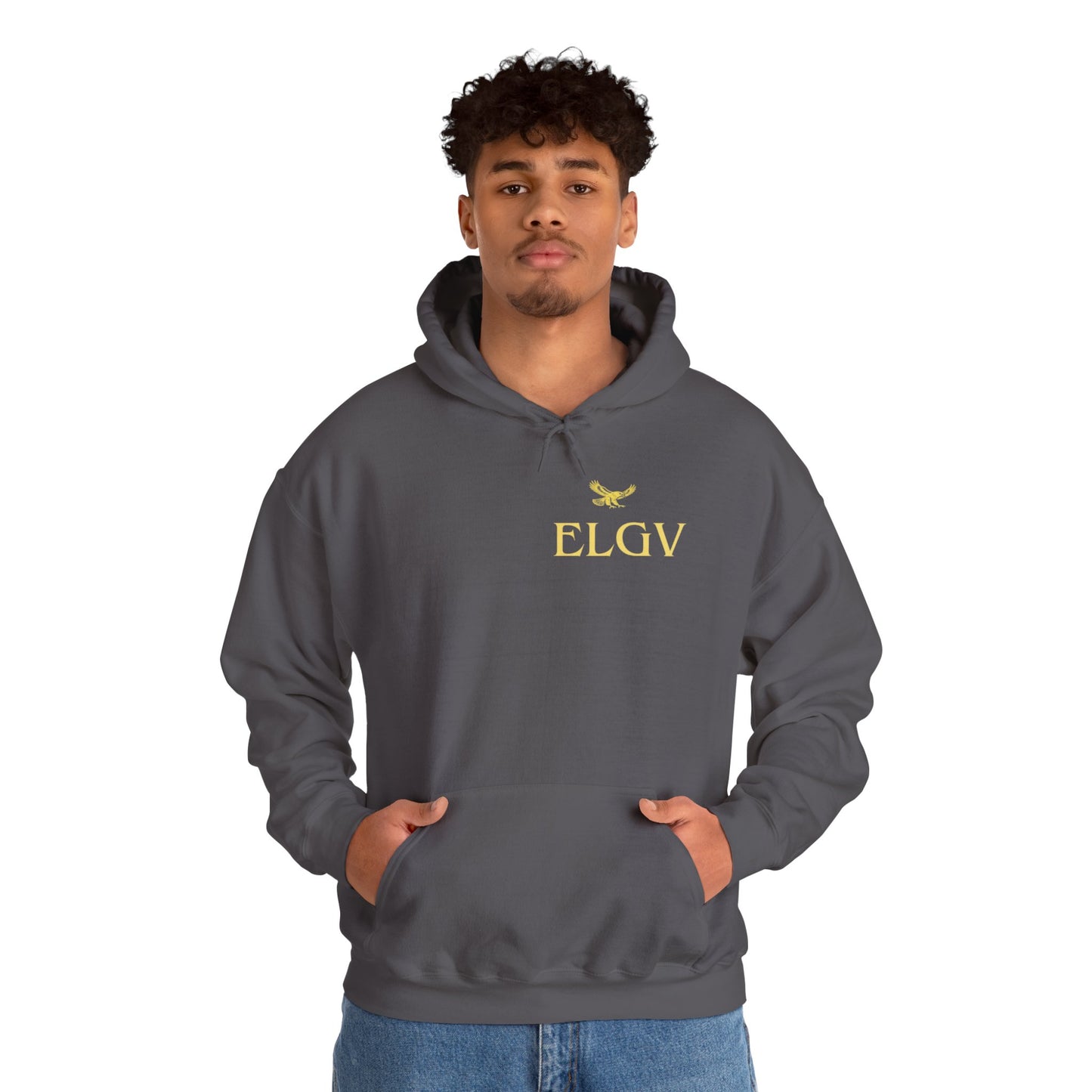 “Side ELGV logo yellow” hoodie
