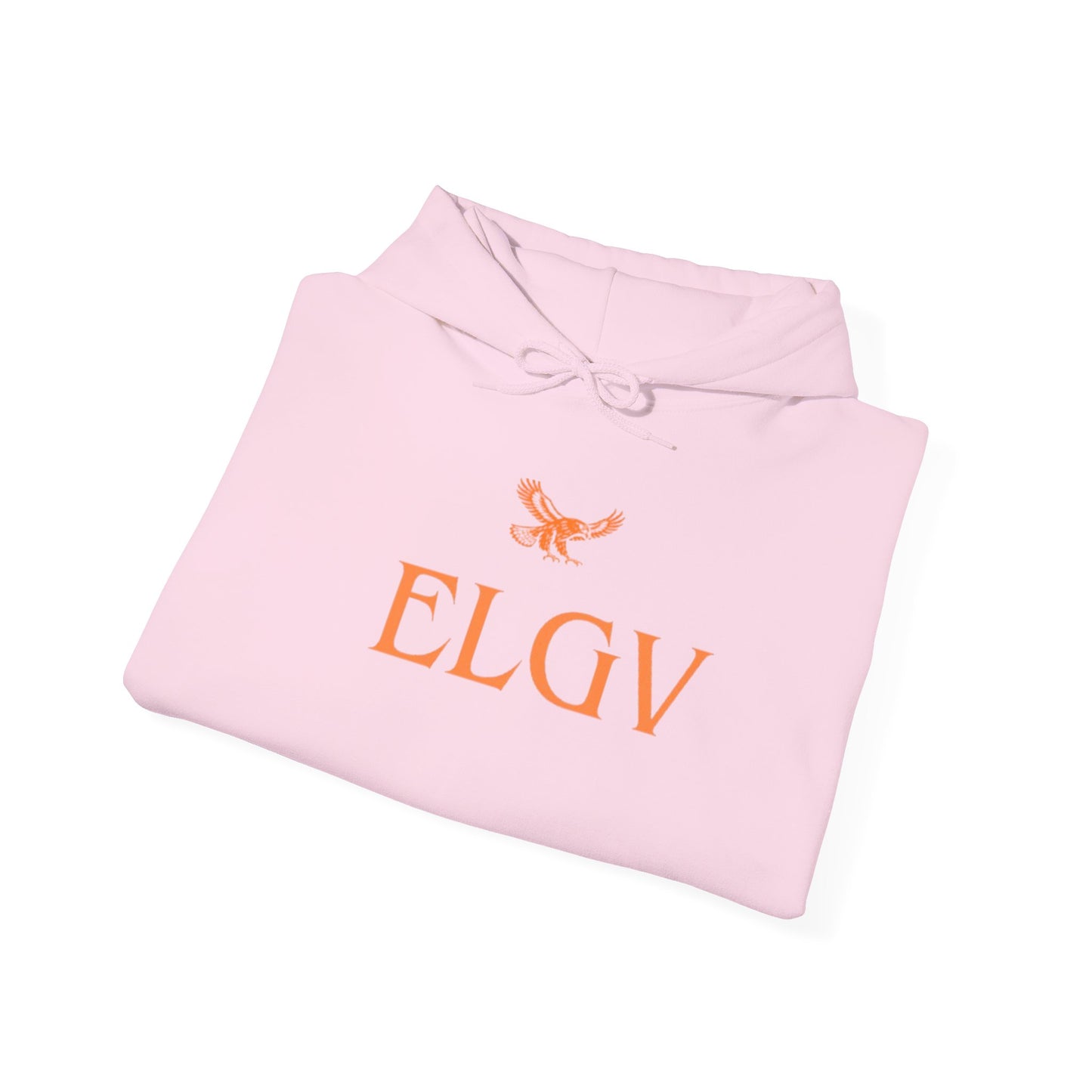 “Center ELGV logo orange” hoodie