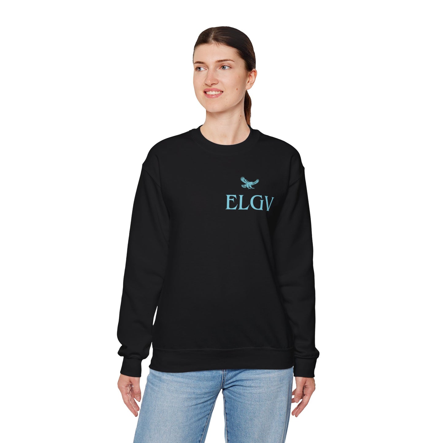 “Side ELGV logo aqua” sweatshirt