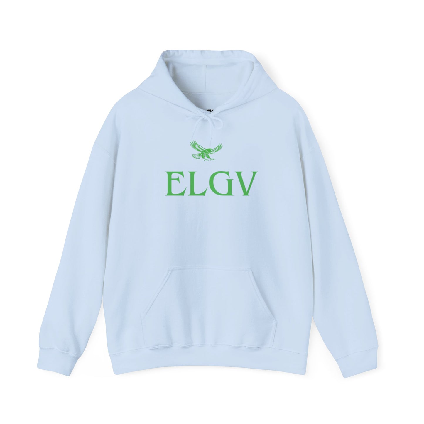 “Center ELGV logo green” hoodie