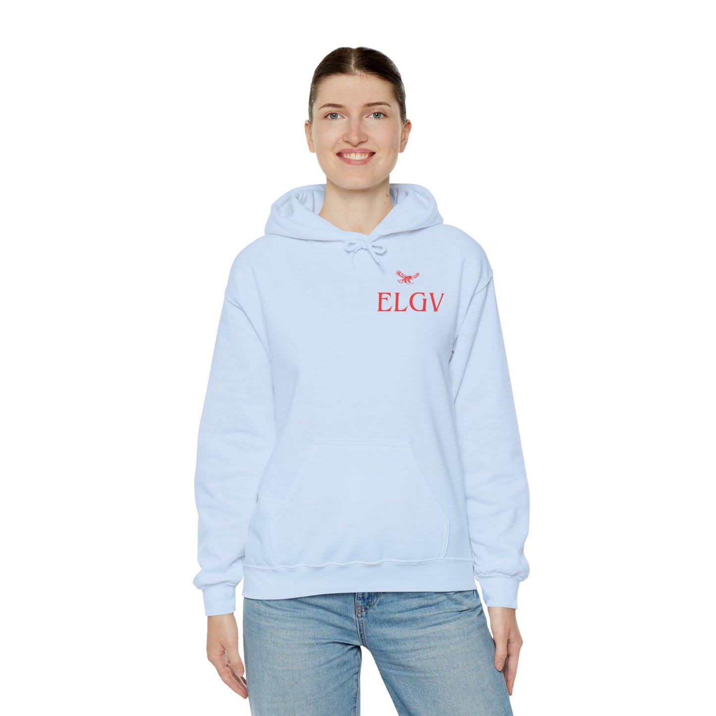 “Side ELGV logo red” hoodie
