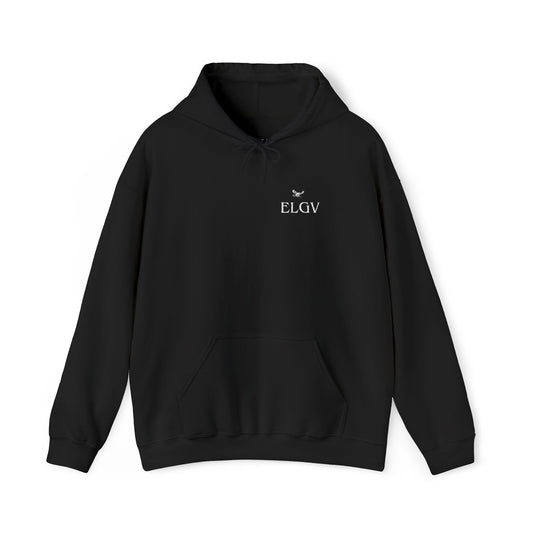 “Side ELGV  logo deluxe whte” hoodie