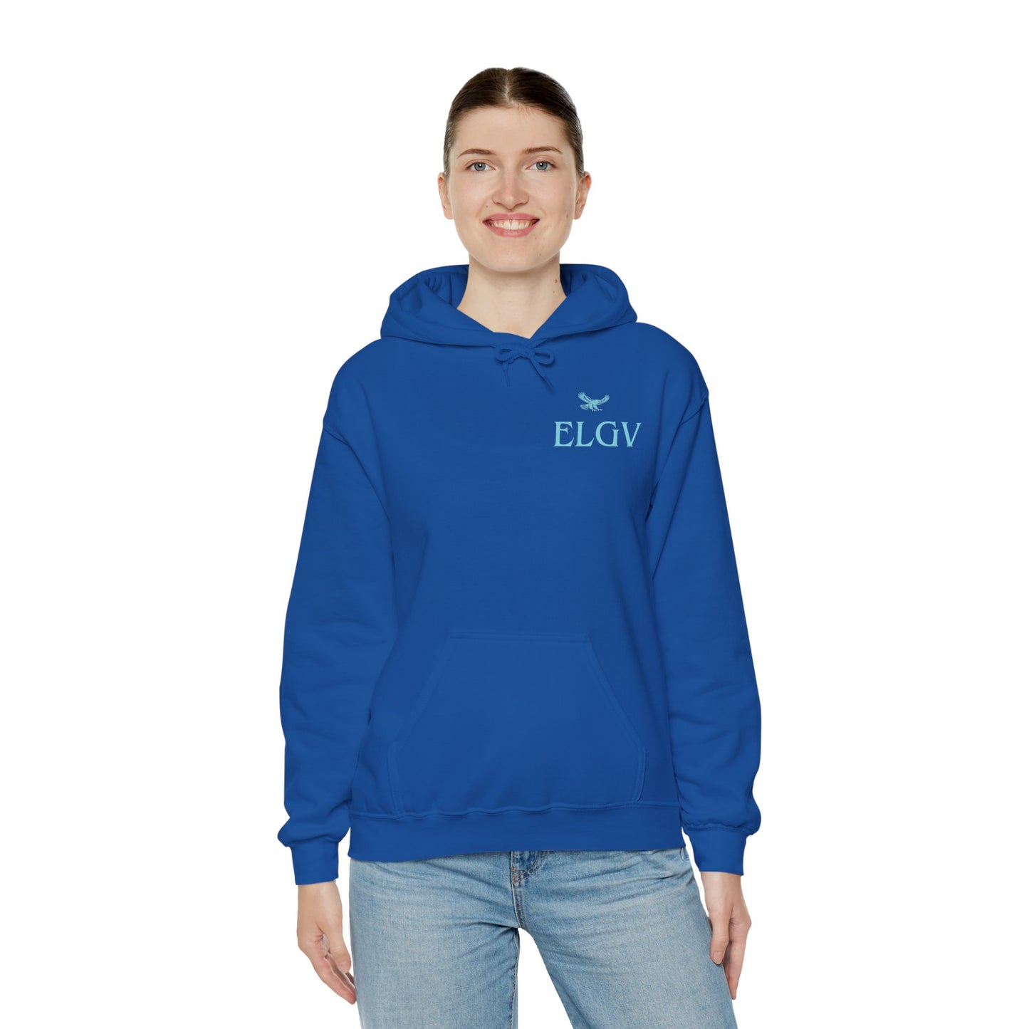 “Side ELGV logo aqua” hoodie