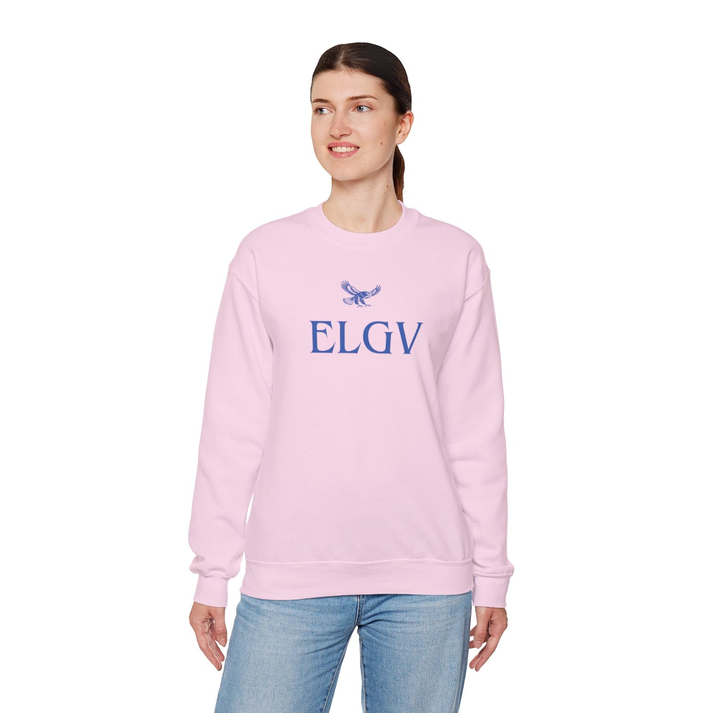 “Center ELGV logo blue” sweatshirt