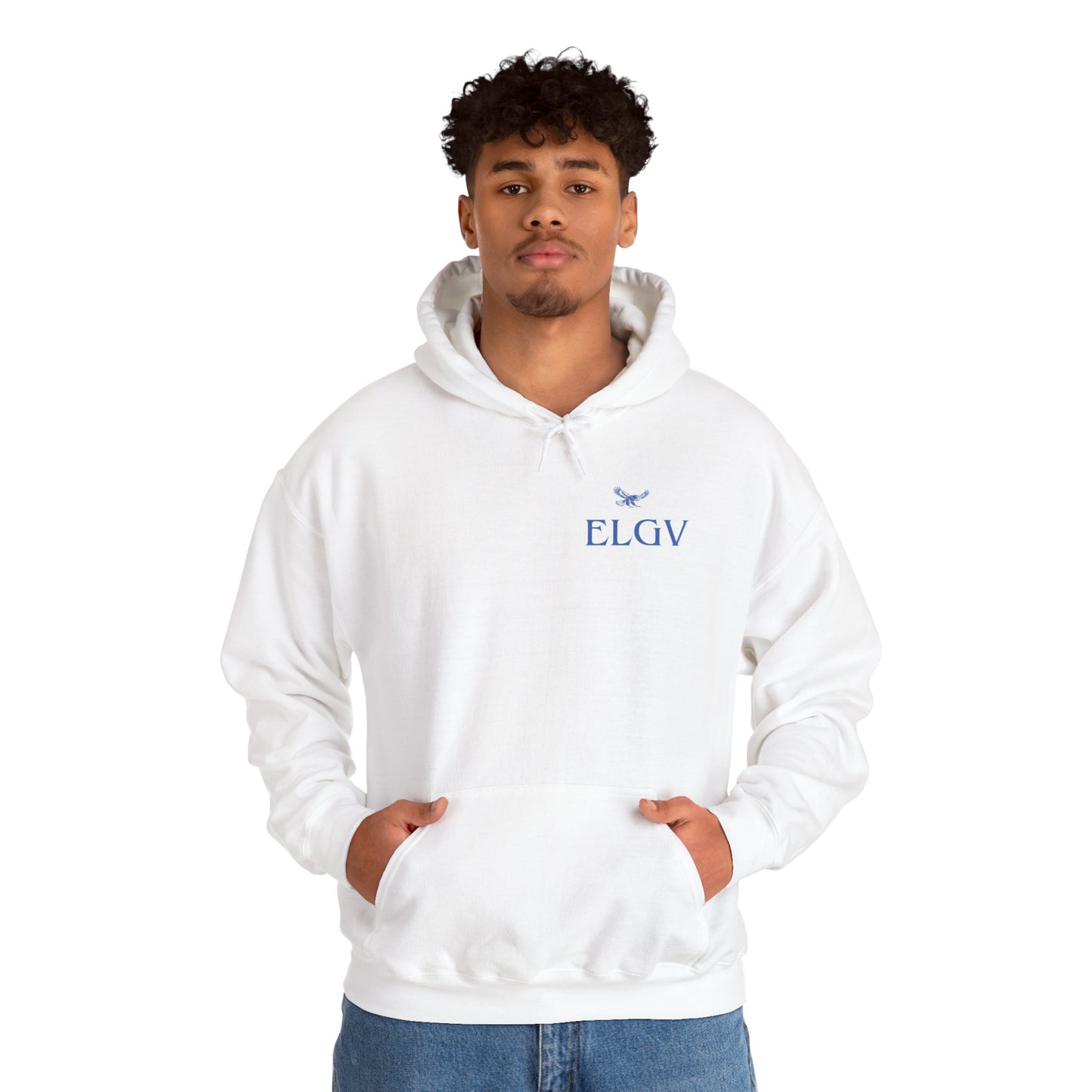 “Side ELGV logo blue” hoodie