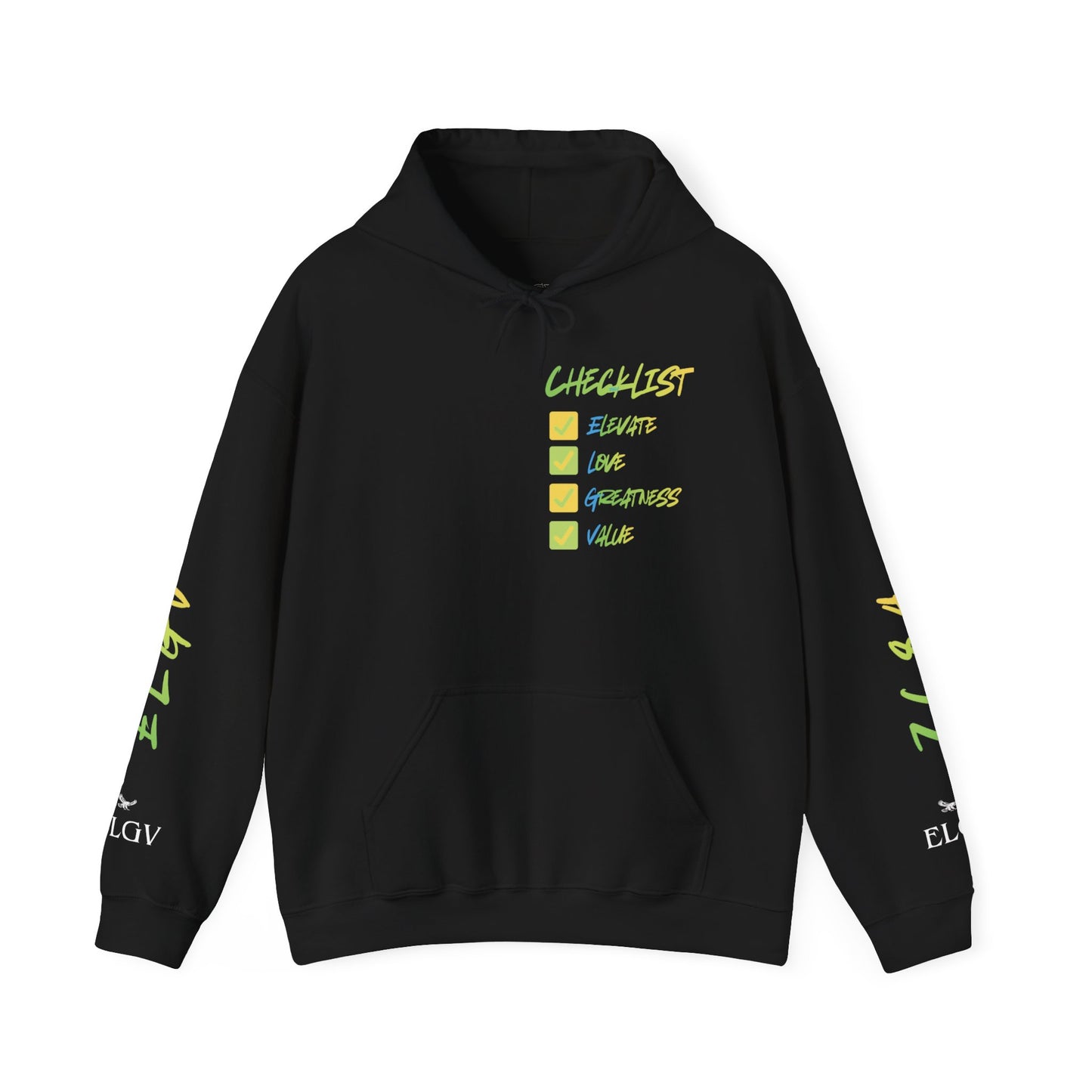 “Checklist mode, stay elevated” hoodie