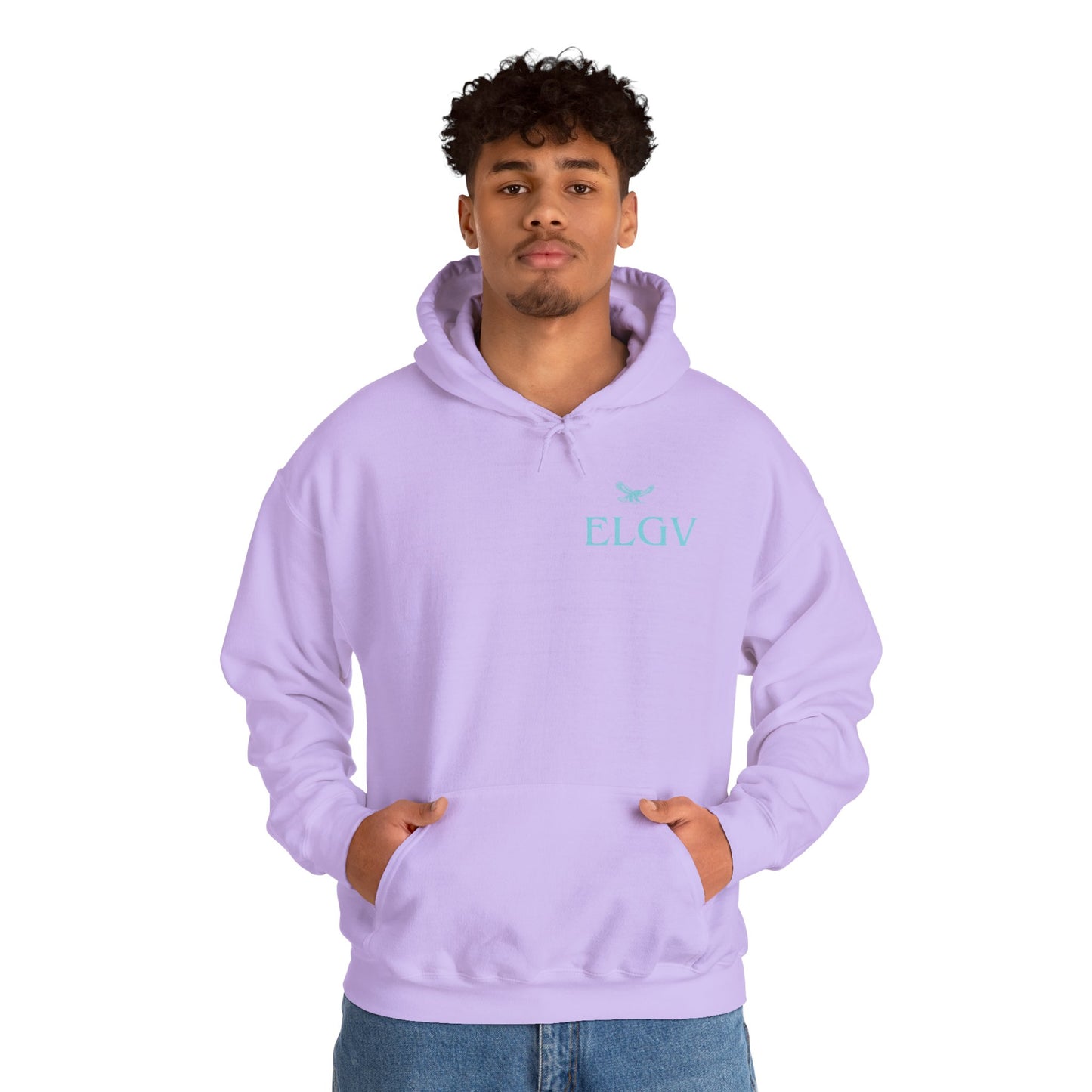 “Side ELGV logo aqua” hoodie